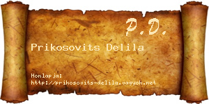 Prikosovits Delila névjegykártya